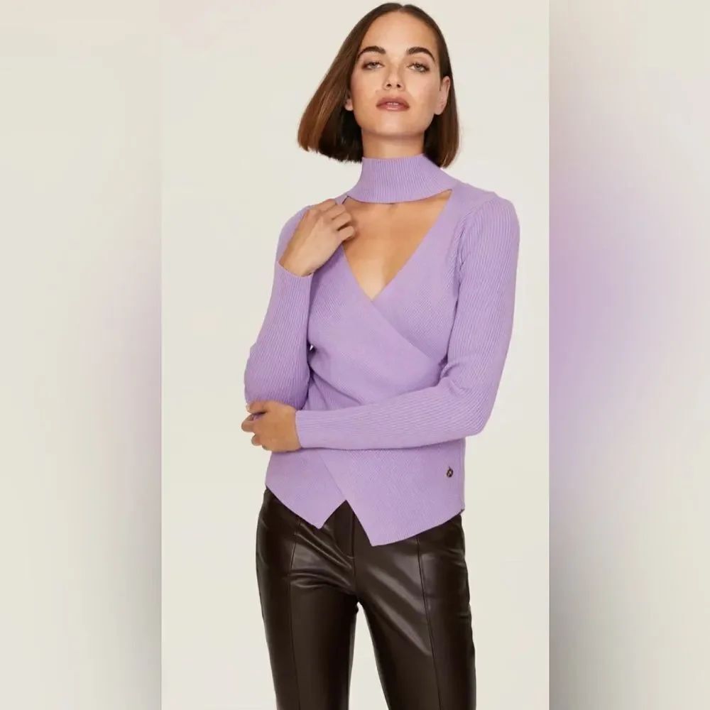 MILLY Reversible Lilac Sweater Size Small